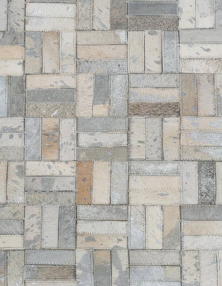 Detail image of  5' 1 x 8' Cowhide Leather Rug