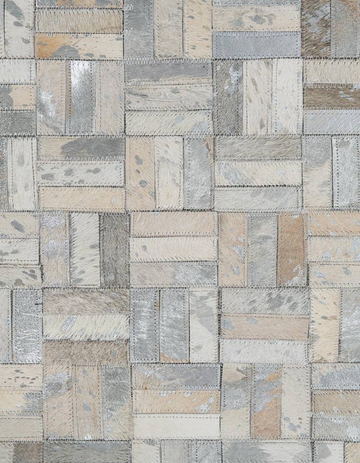 Detail image of  5' 1 x 8' Cowhide Leather Rug