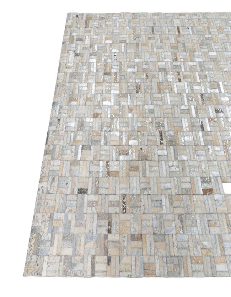 Detail image of  5' x 7' 10 Cowhide Leather Rug