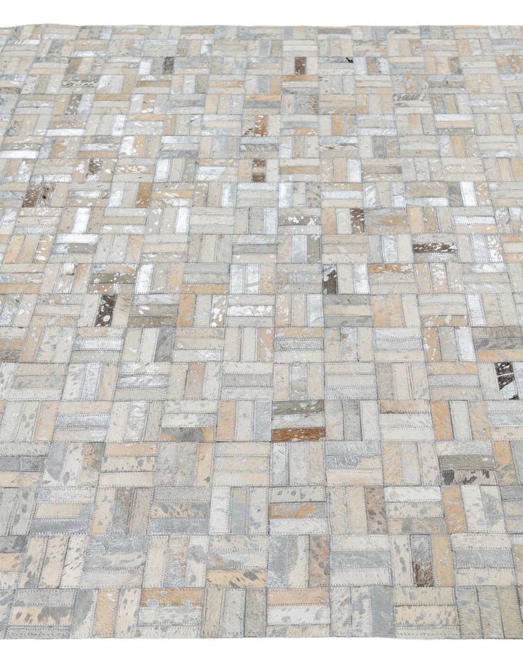 Detail image of  5' x 7' 10 Cowhide Leather Rug