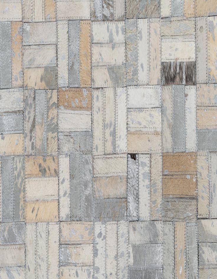 Detail image of  5' x 7' 10 Cowhide Leather Rug