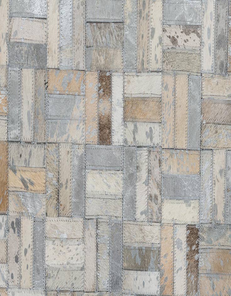 Detail image of  5' x 7' 10 Cowhide Leather Rug