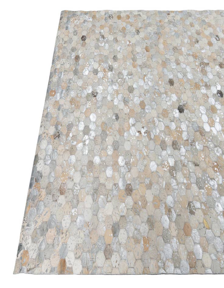 Detail image of  5' 1 x 7' 10 Cowhide Leather Rug