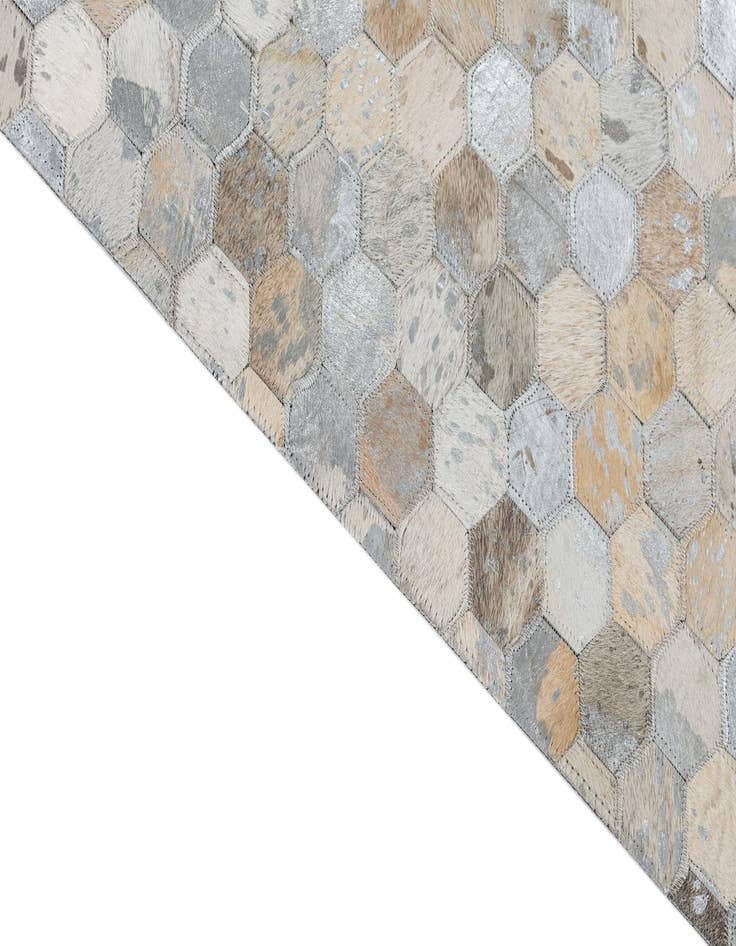 Detail image of  5' 1 x 7' 10 Cowhide Leather Rug