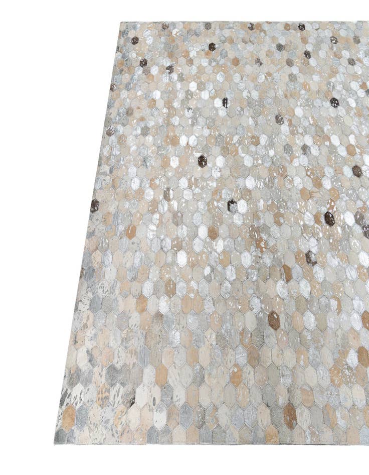 Detail image of  5' 1 x 8' Cowhide Leather Rug