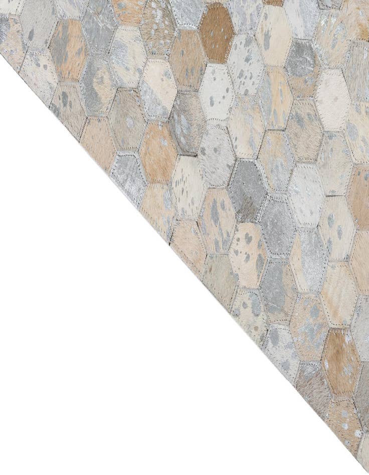 Detail image of  5' 1 x 8' Cowhide Leather Rug