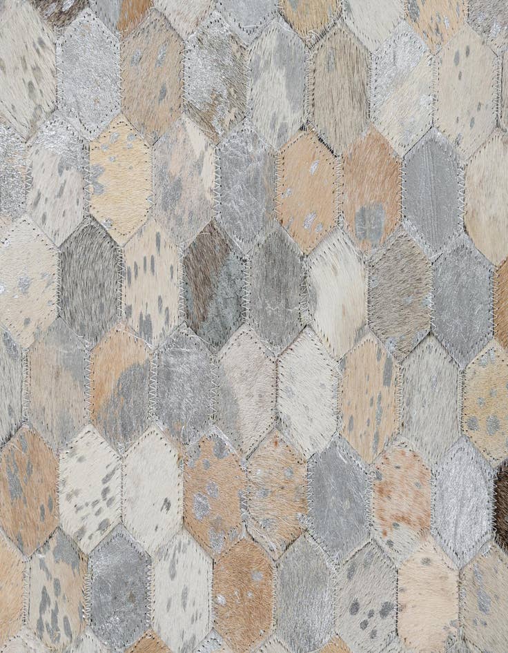 Detail image of  5' 1 x 8' Cowhide Leather Rug