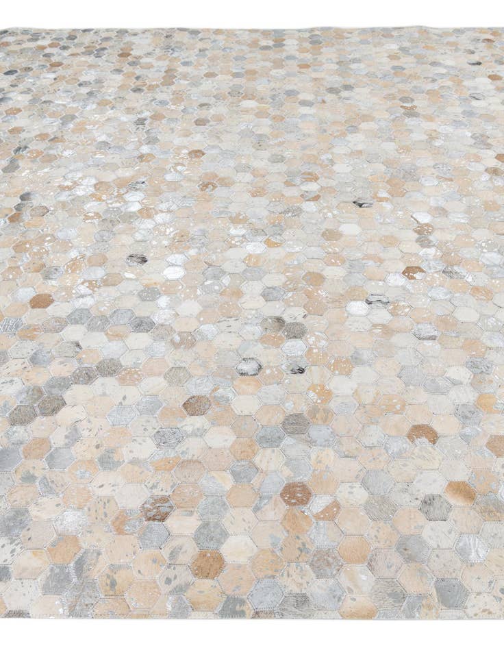 Detail image of  8' x 9' 10 Cowhide Leather Rug