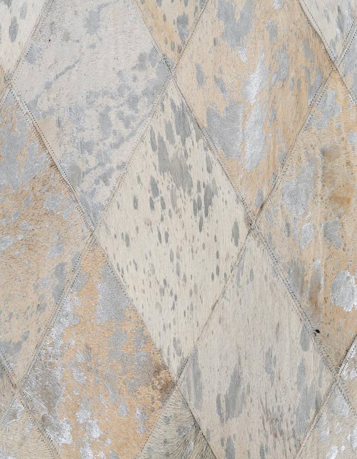 Detail image of  4' x 5' 10 Cowhide Leather Rug