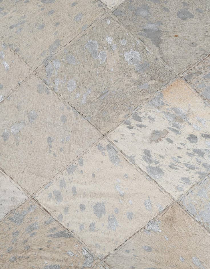 Detail image of  4' x 5' 10 Cowhide Leather Rug