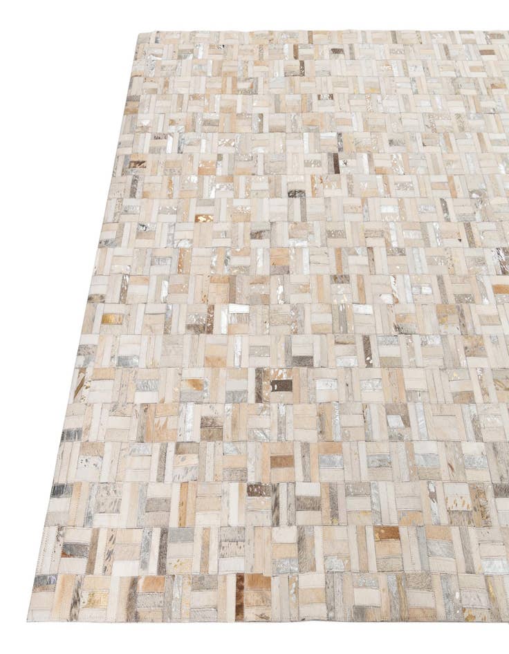 Detail image of  5' 2 x 8' Cowhide Leather Rug