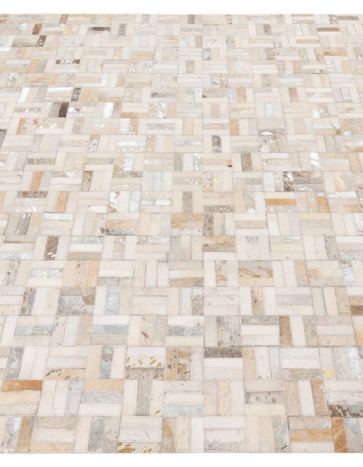 Detail image of  5' 2 x 8' Cowhide Leather Rug