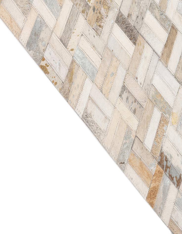 Detail image of  5' 2 x 8' Cowhide Leather Rug