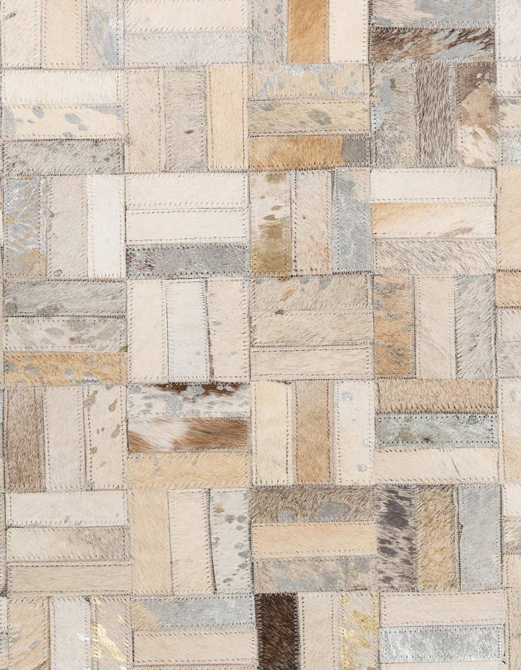 Detail image of  5' 2 x 8' Cowhide Leather Rug