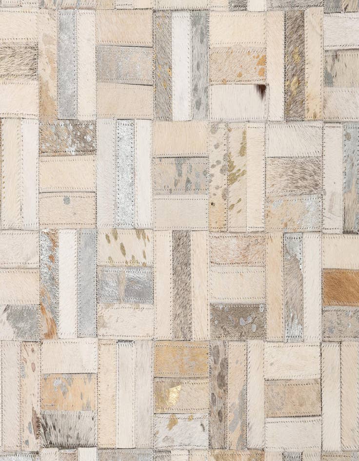 Detail image of  5' 2 x 8' Cowhide Leather Rug