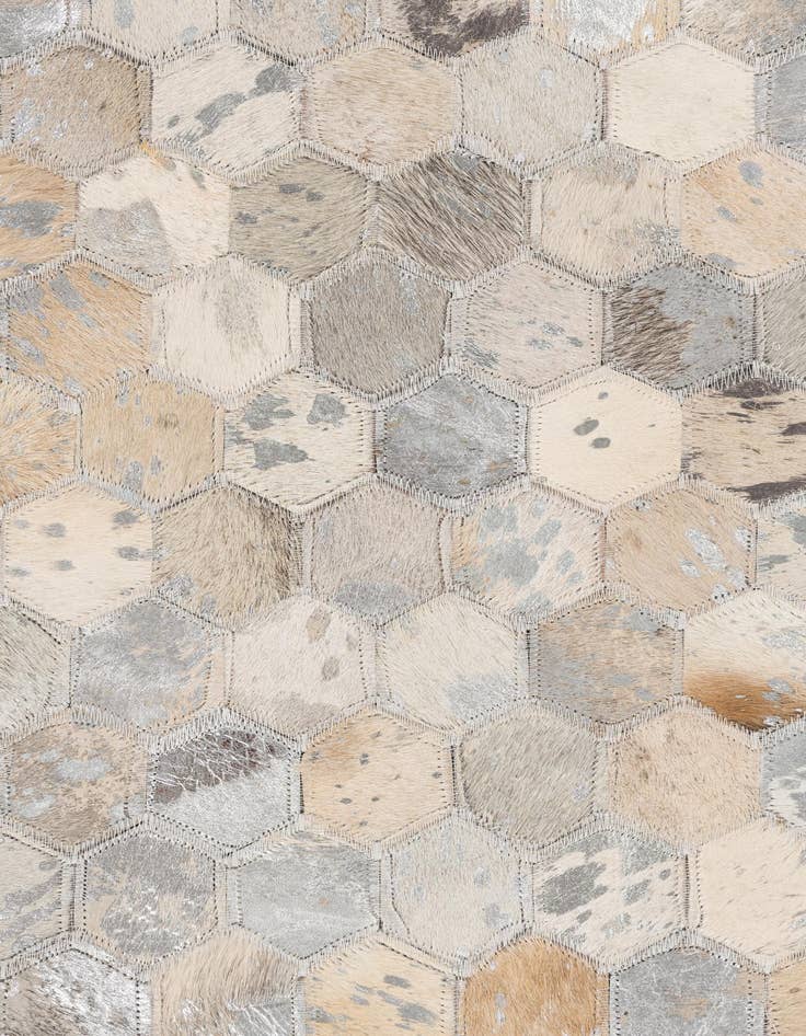 Detail image of  5' 2 x 8' Cowhide Leather Rug