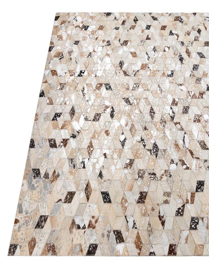 Detail image of  5' x 7' 10 Cowhide Leather Rug