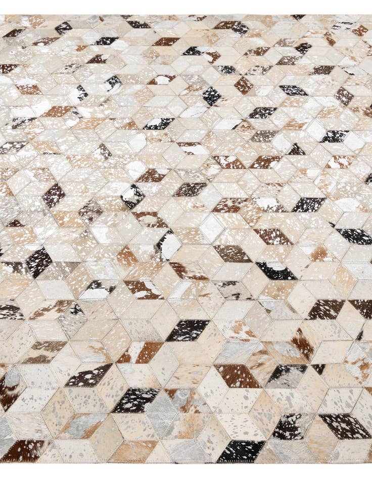 Detail image of  5' x 7' 10 Cowhide Leather Rug