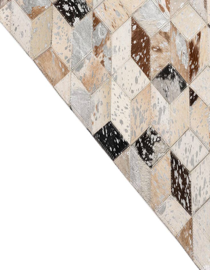 Detail image of  5' x 7' 10 Cowhide Leather Rug