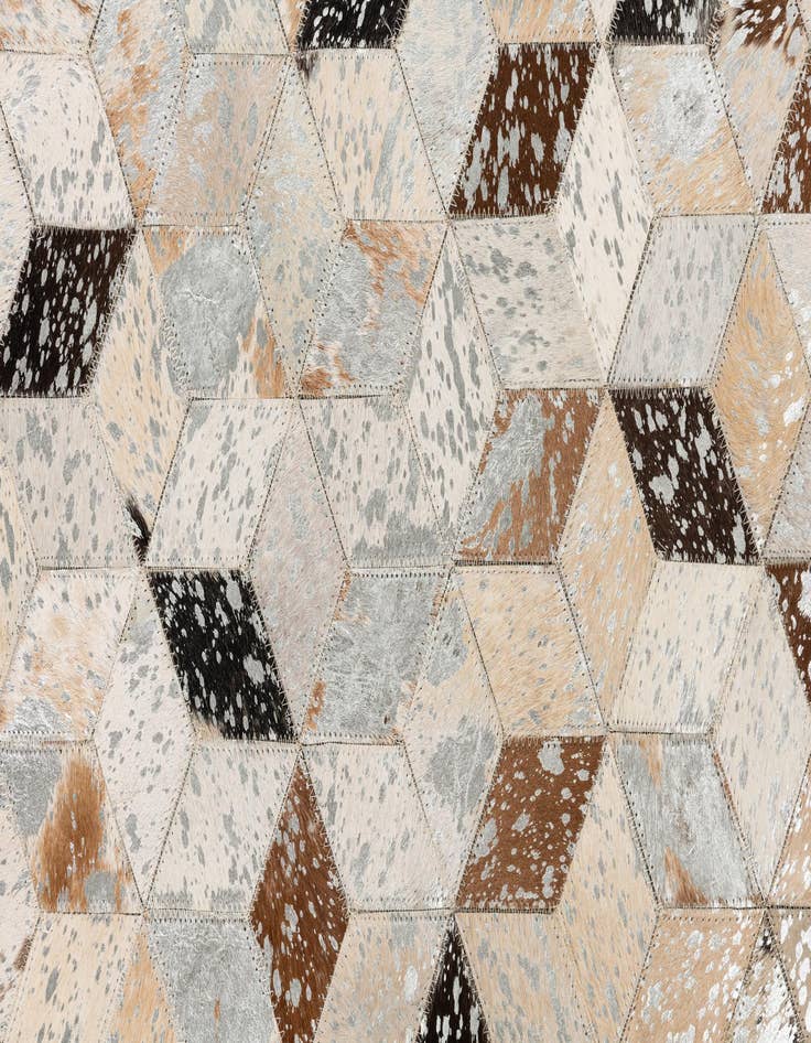 Detail image of  5' x 7' 10 Cowhide Leather Rug