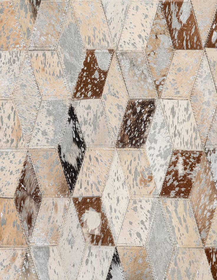 Detail image of  5' x 7' 10 Cowhide Leather Rug