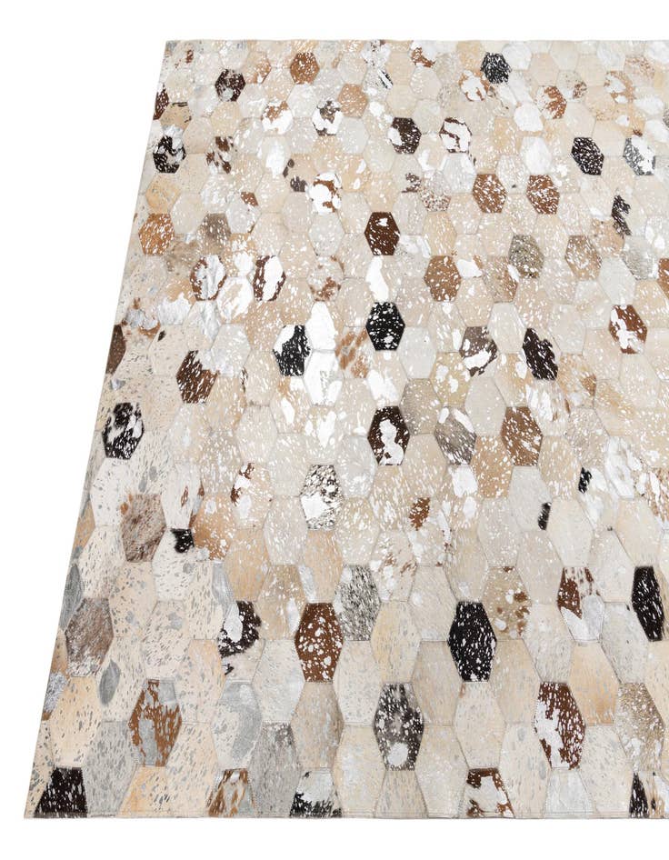 Detail image of  5' x 8' 2 Cowhide Leather Rug