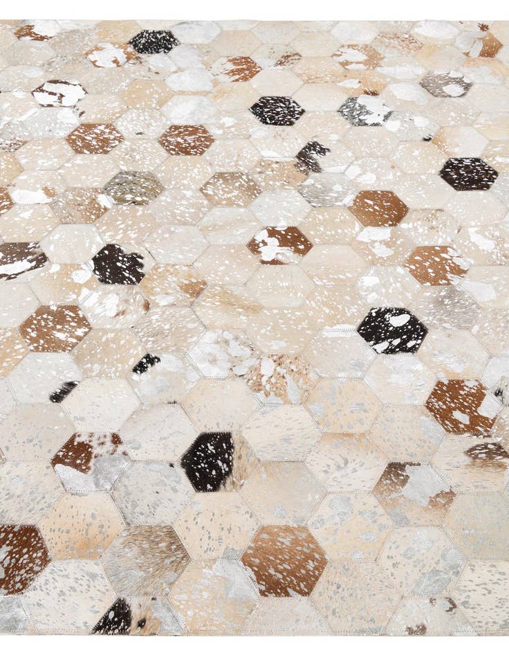 Detail image of  5' x 8' 2 Cowhide Leather Rug