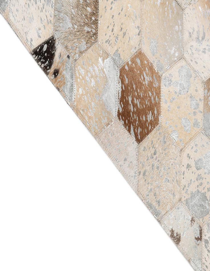 Detail image of  5' x 8' 2 Cowhide Leather Rug