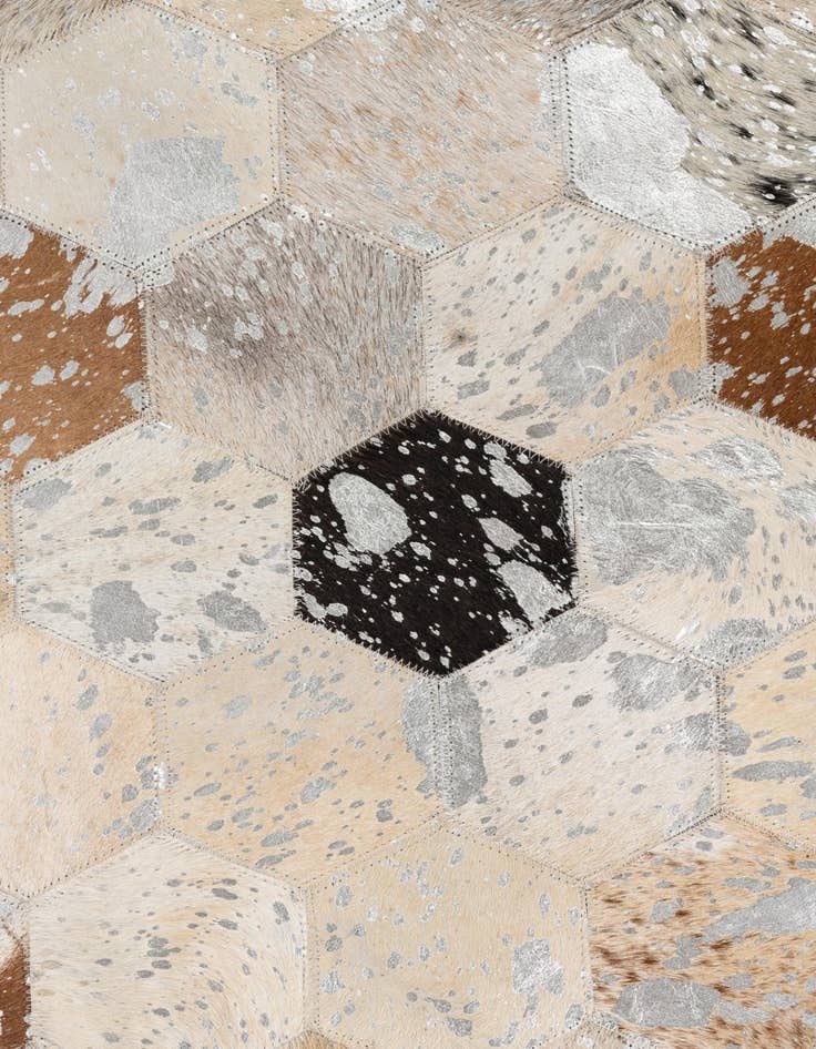 Detail image of  5' x 8' 2 Cowhide Leather Rug