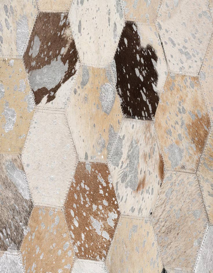 Detail image of  5' x 8' 2 Cowhide Leather Rug