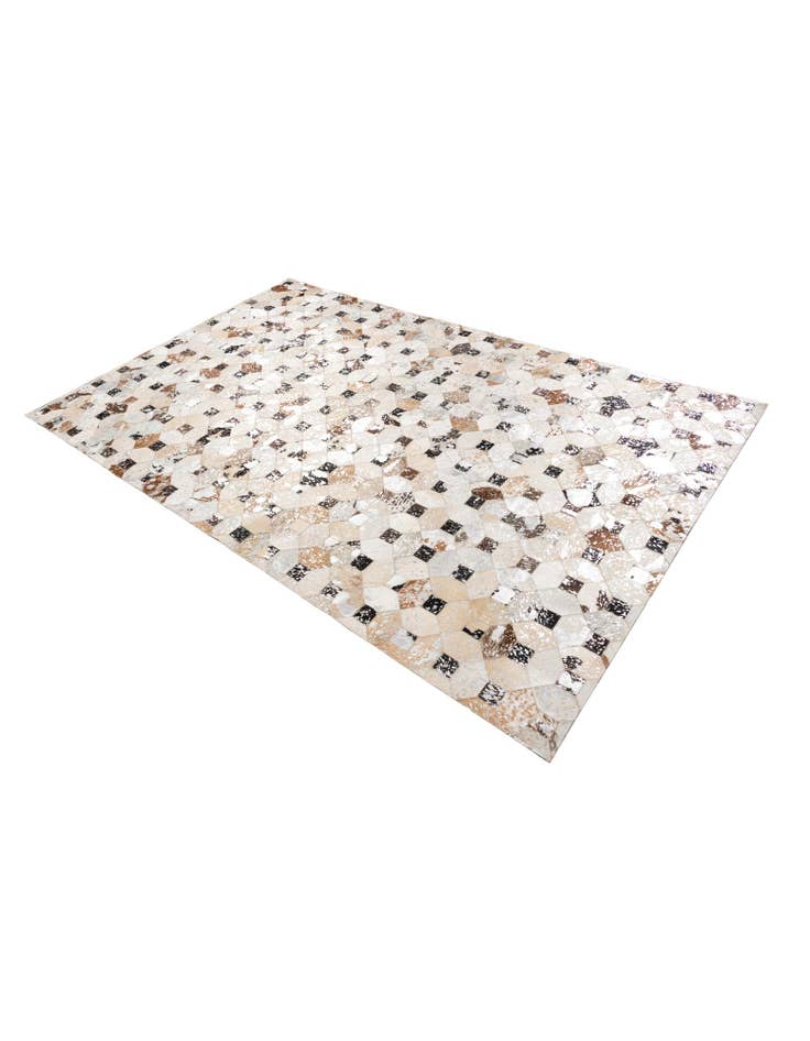 Detail image of  5' x 7' 10 Cowhide Leather Rug