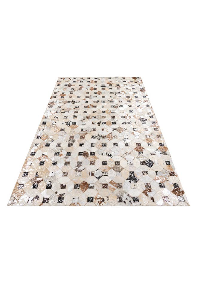 Detail image of  5' x 7' 10 Cowhide Leather Rug