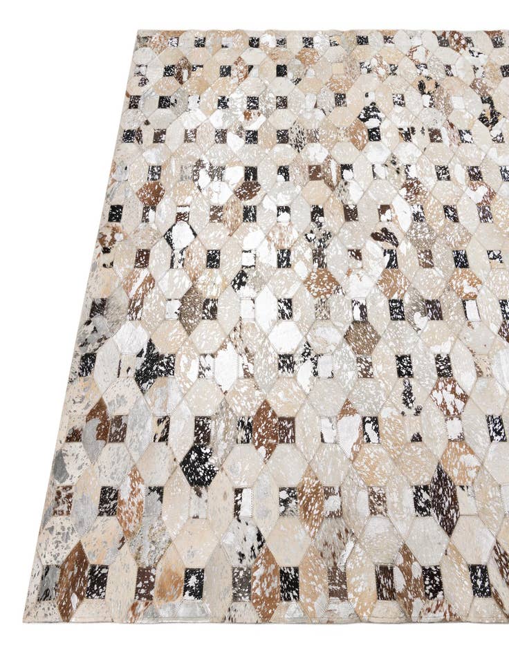 Detail image of  5' x 7' 10 Cowhide Leather Rug