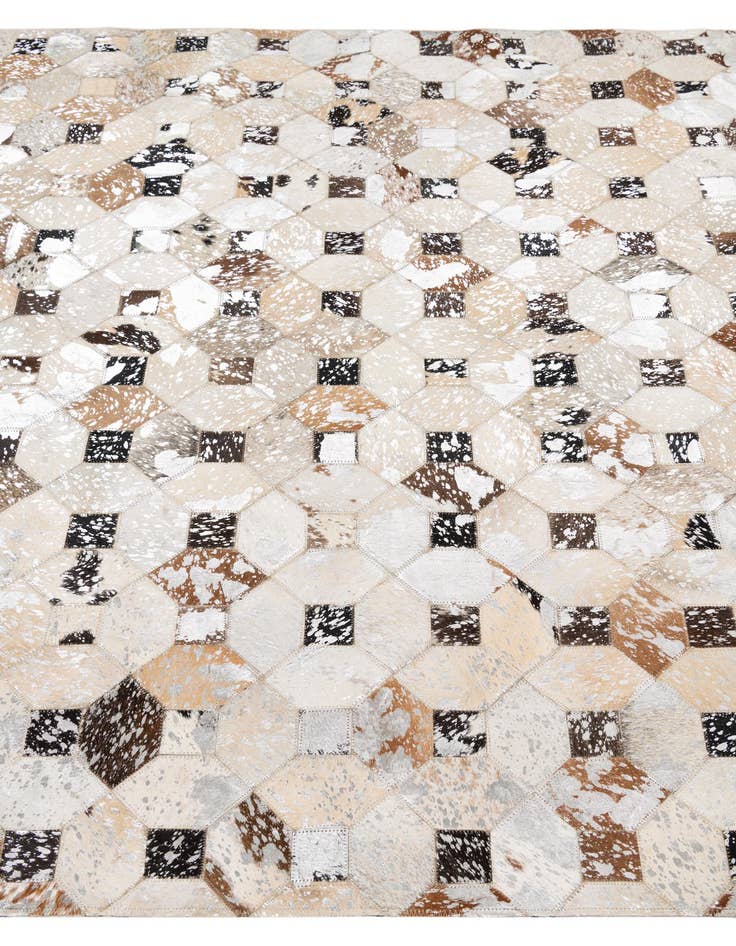 Detail image of  5' x 7' 10 Cowhide Leather Rug