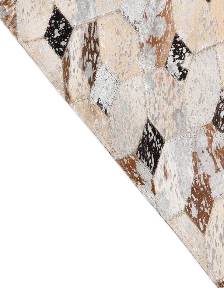 Detail image of  5' x 7' 10 Cowhide Leather Rug