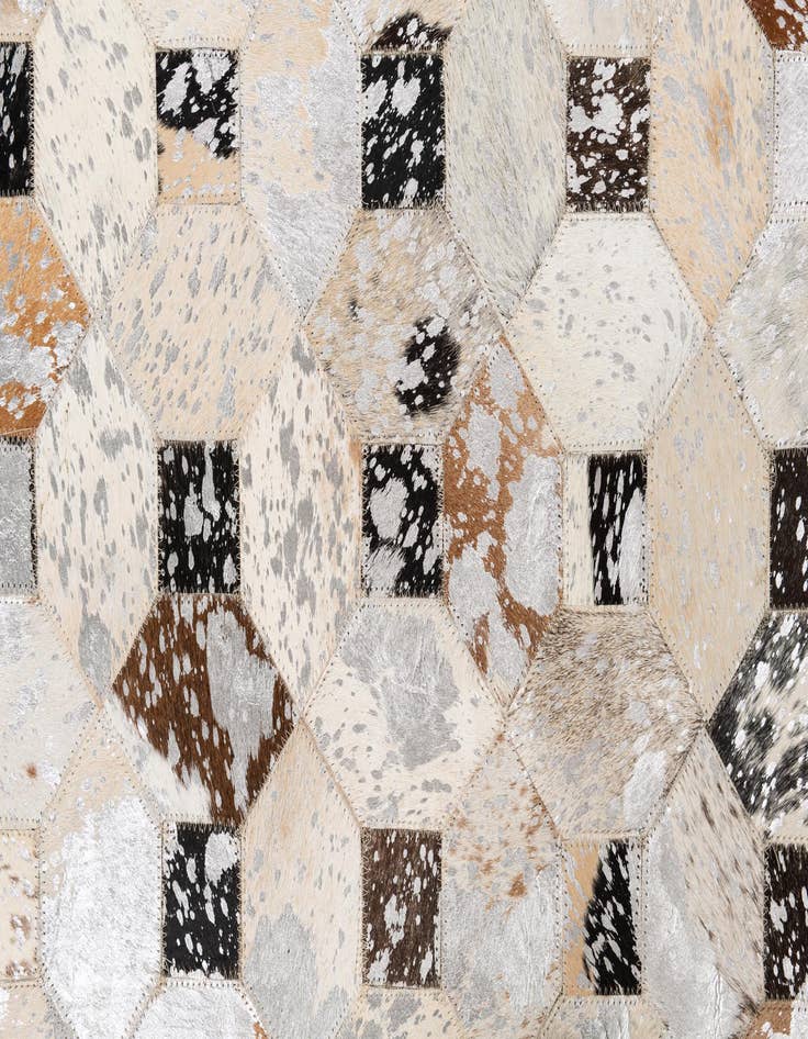 Detail image of  5' x 7' 10 Cowhide Leather Rug