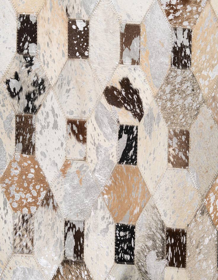 Detail image of  5' x 7' 10 Cowhide Leather Rug