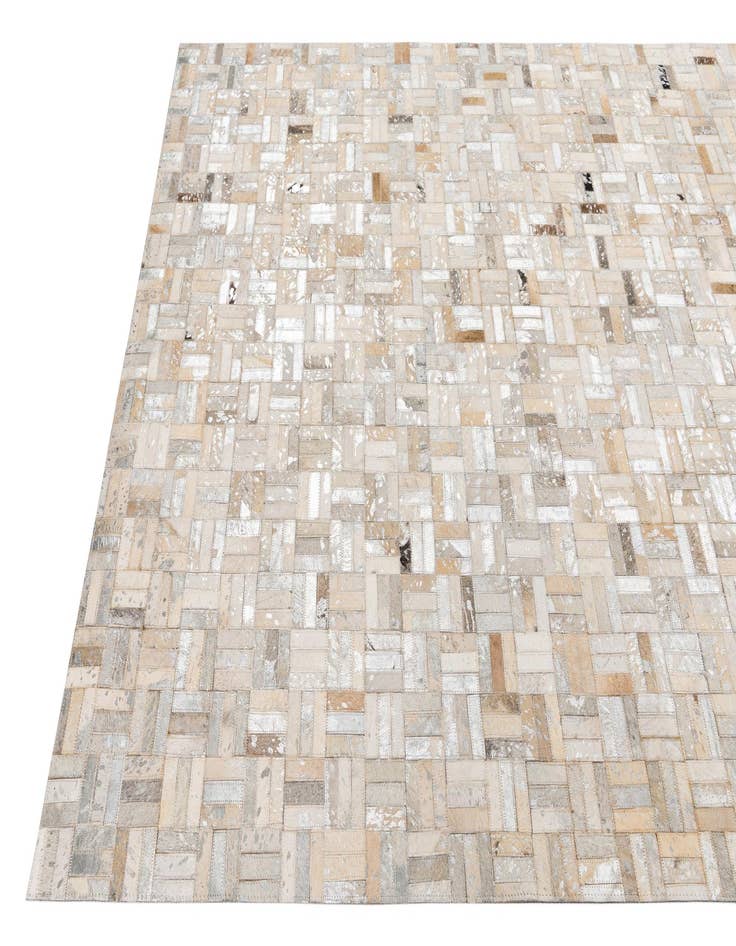 Detail image of  5' x 7' 10 Cowhide Leather Rug