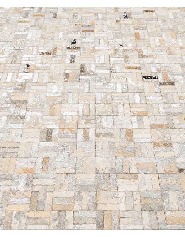 Detail image of  5' x 7' 10 Cowhide Leather Rug