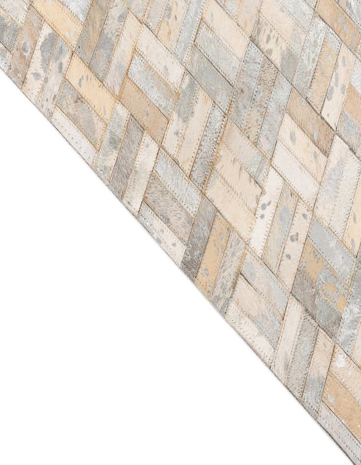 Detail image of  5' x 7' 10 Cowhide Leather Rug