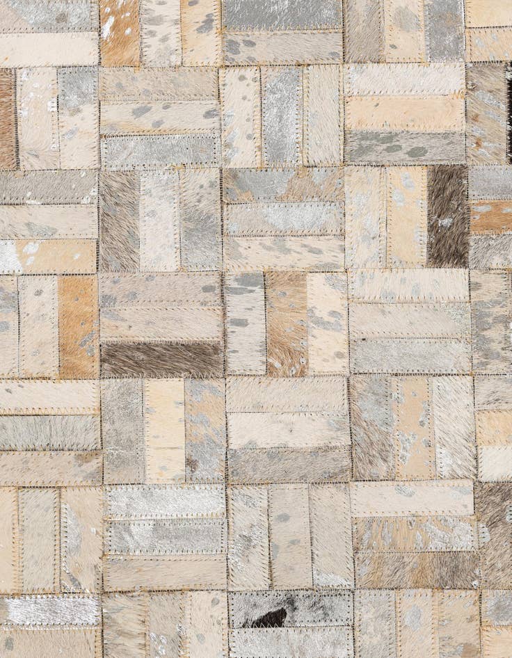 Detail image of  5' x 7' 10 Cowhide Leather Rug