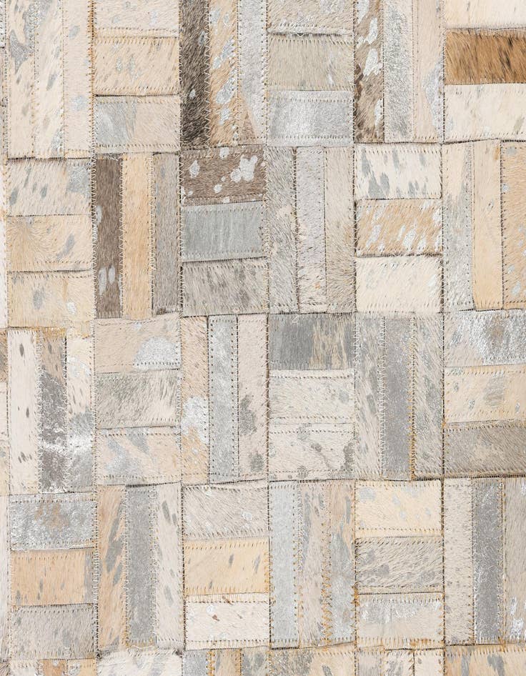 Detail image of  5' x 7' 10 Cowhide Leather Rug