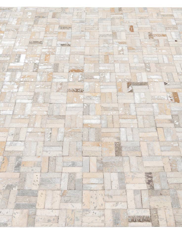 Detail image of  5' x 7' 10 Cowhide Leather Rug