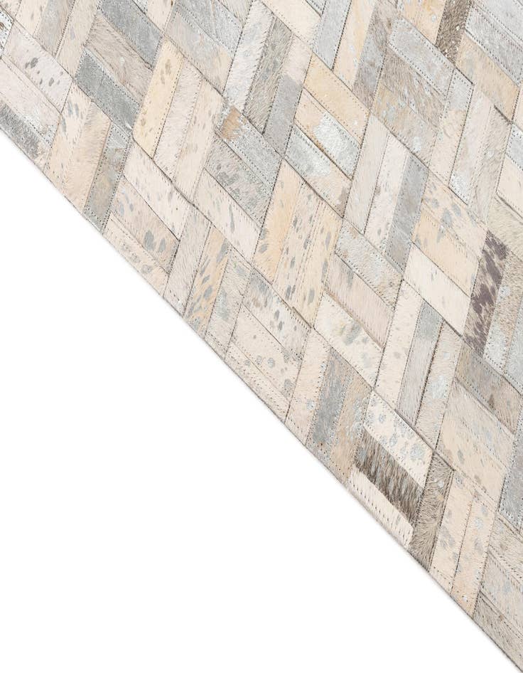 Detail image of  5' x 7' 10 Cowhide Leather Rug