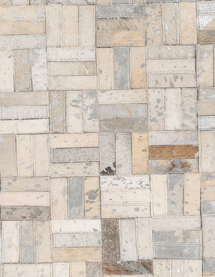 Detail image of  5' x 7' 10 Cowhide Leather Rug