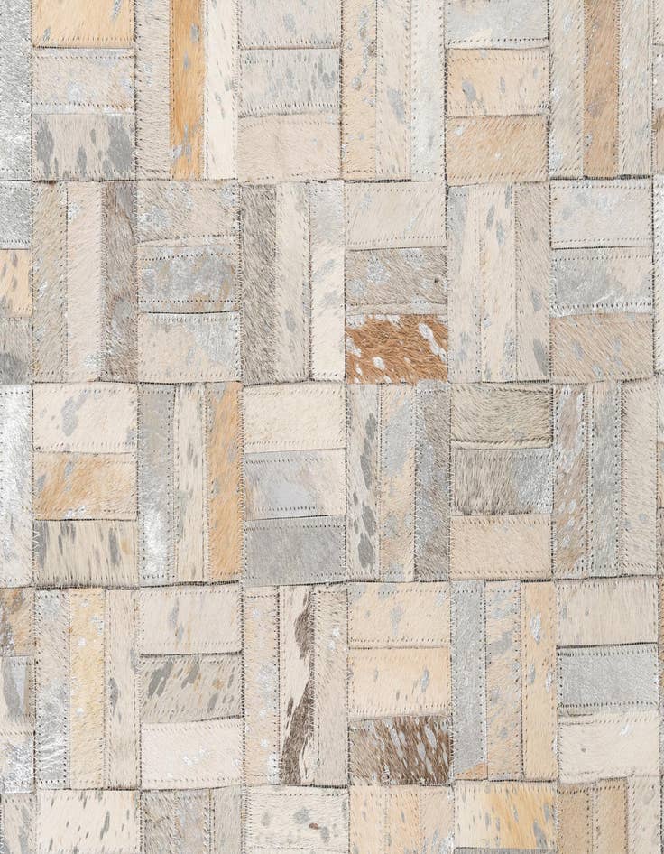 Detail image of  5' x 7' 10 Cowhide Leather Rug