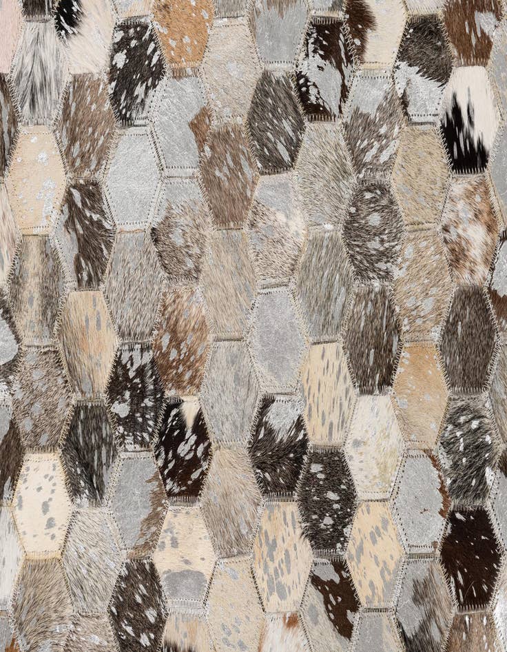 Detail image of  5' x 8' Cowhide Leather Rug