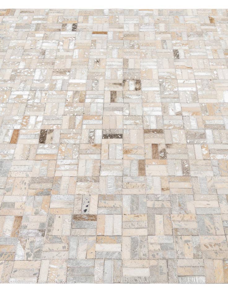 Detail image of  5' x 7' 10 Cowhide Leather Rug