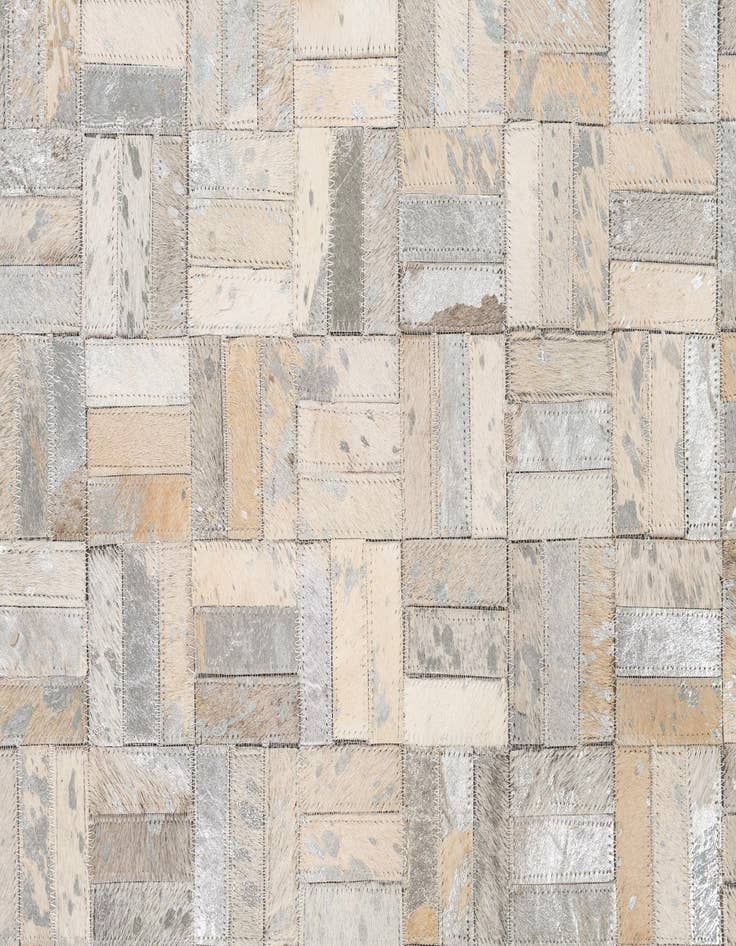 Detail image of  5' x 7' 10 Cowhide Leather Rug