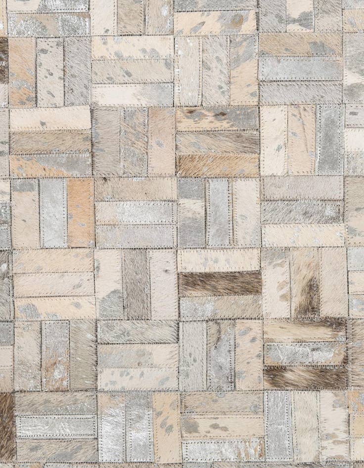 Detail image of  5' x 7' 10 Cowhide Leather Rug